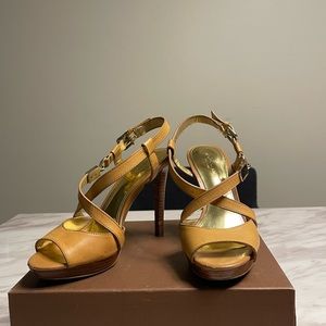 4.5” COACH Vegan Leather Heels